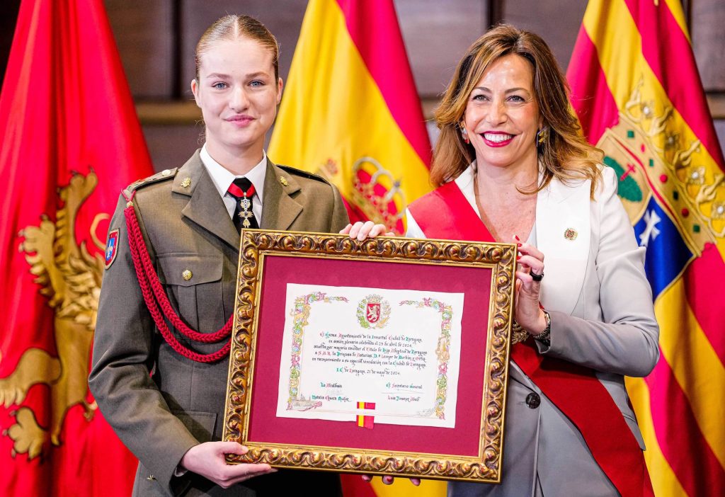 Awarding Of The Title Of Adopted Daughter Of The City Of Zaragoza At The Town Hall In Zaragoza, Spain, May 21, 2024.