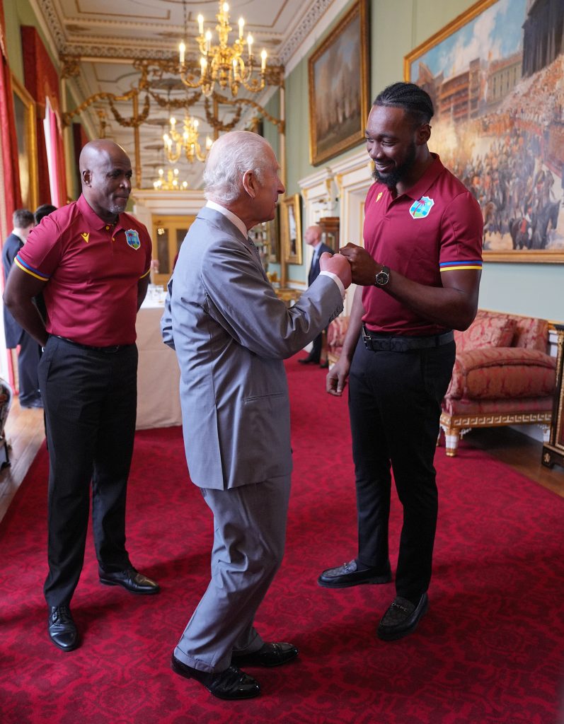 King Charles Iii Meets The West Indies Cricket Team At Buckingham Palace