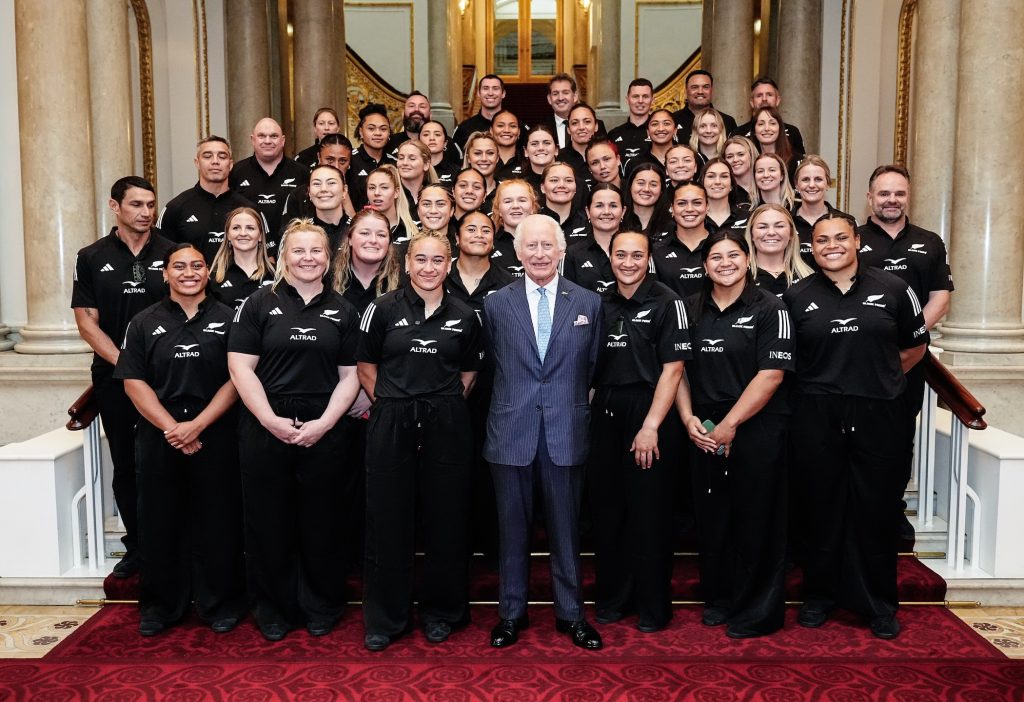 King Charles Iii Hosts New Zealand's Black Ferns Rugby Union Team Pool 12 Sep 2024