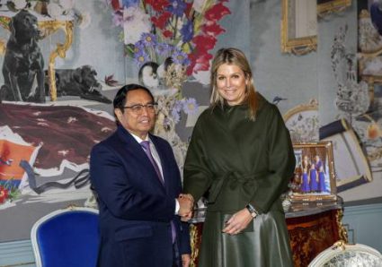 Koningin Máxima Ontvangt Premier Pham Minh Chinh Van Vietnam (pool)