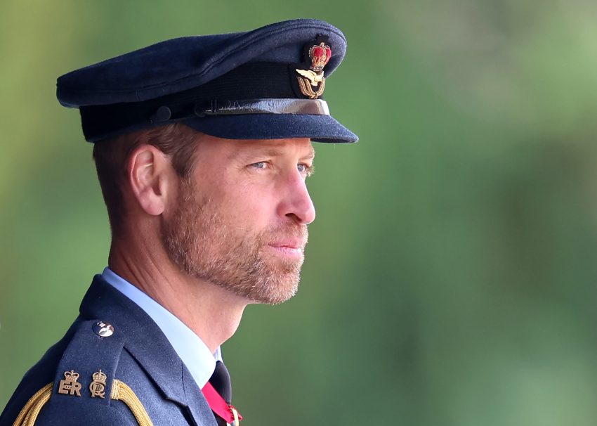 Prins William Attends The Sovereign's Parade At The Royal Air Force College Cranwell. Charles